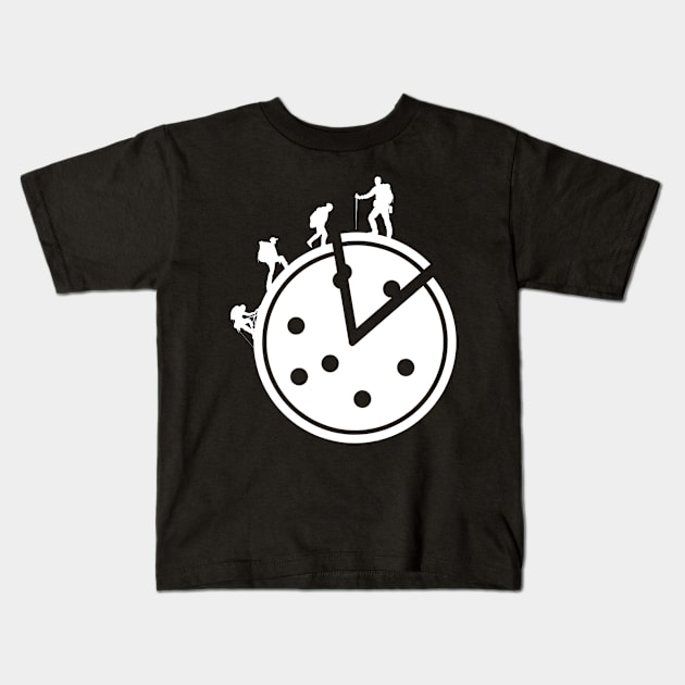 Hiking And Pizza Kids T-Shirt by Dogefellas